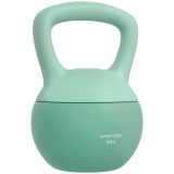 SPORTNOW Kettlebell 8 kg Kettlebell Relleno de Arena Met&aacute;lica y Mango Antiderapant pentru Antrenament Acasă 19x19x28 cm Verde | Aosom Romania