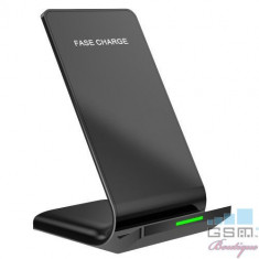 Incarcator Qi Wireless Tip Suport Telefon Samsung iPhone Huawei Asus Negru foto