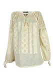 Bluza dama tip ie 124, crem , marimea 2XL, Casual, Bumbac