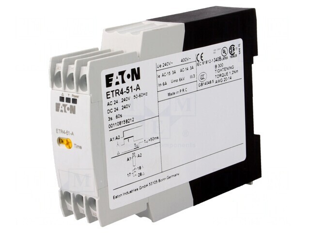 Timer SPDT 3s-60s 250VAC/3A 24-240VAC/VDC