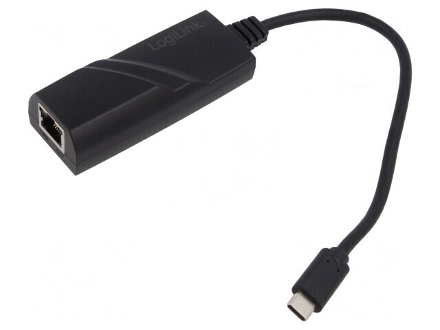 Adaptor USB la Ethernet, USB 3.2, Negru