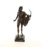 Apolo Belvedere-statueta din bronz cu un soclu din marmura BR-19