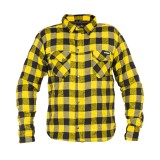 Camasa Moto Barbati W-TEC Terchis cu Protectii CE Detasabile, Casual Urban, Galben-Negru