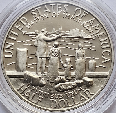 1/2 Half Dollar 1986 USA, Statue of Liberty, Proof, capsula, km#212 foto