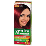 Vopsea de par, permanenta, Glamour, Venita, Nr. 4/1, Visiniu