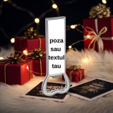 Deschizator de sticle personalizat cu poza sau text, cu magnet