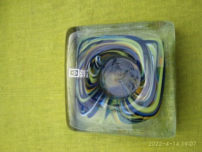 Sticla MDINA GLASS MALTA, deosebita scrumiera foto