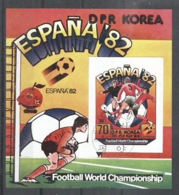 Korea 1981 Sport, Soccer, Football, imperf. sheet, used T.294 foto