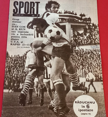 Revista SPORT nr.8/aprilie 1971 (prezentare POLITEHNICA IASI) foto