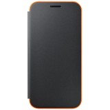 Husa de protectie Neon Flip Cover Samsung pentru Galaxy A3 (2017) Black, Gold, Auriu, Negru, Plastic