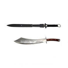 Set maceta si sabie de vanatoare, DEPOX&reg;, 54 cm , cutit de aruncat inclus