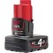 Milwaukee 12V M12 M12B4 4.0Ah REDLITHIUM RED Li-Ion REDLINK acumulator baterie