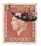 Grecia - Regele George II, 1937 - 3 Dr, obliterat