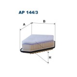 Filtru aer Filtron AP1443 Toyota Auris (E15/E18) 2007-2019, Avensis (T27), 2008-2019, Corrola 2007-2019, Verso 2009-2018, 269x235x76 mm