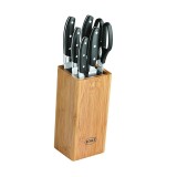 Set Cutite, R&Ouml;SLE, 7 Piese Cu Suport Bambus, Otel Inoxidabil 18/10 Essential GrillCooking
