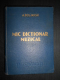 A. Doljanski - Mic dictionar muzical (1960, editie cartonata)