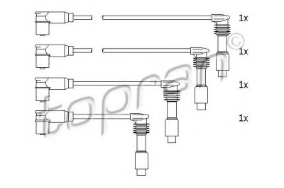 Set fise bujii OPEL ASTRA G Hatchback (F48, F08) (1998 - 2009) TOPRAN 206 244 foto