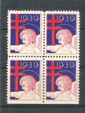 USA, Cinderella 1939 Christmas x 4, MNH L.068, Nestampilat