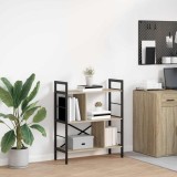 VidaXL Raft pentru cărți Stejar Sonoma 75 x 30 x 91 cm Lemn compozit 883971