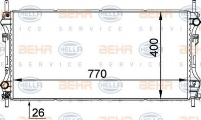 Radiator, racire motor FORD TRANSIT platou / sasiu (FM, FN) (2000 - 2006) HELLA 8MK 376 764-111 foto