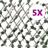 Cumpara ieftin Gard cu zabrele, frunze artificiale, 5 buc.,180 x 90 cm, salcie