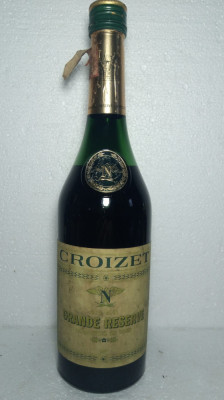 brandy NAPOLEON CROIZET, GRANDE RESERVE, CL 75 GR 40 ANII 60/70 foto