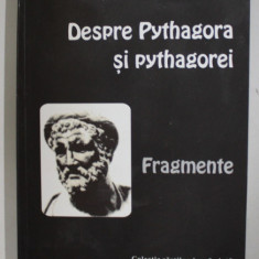 DESPRE PYTHAGORA SI PYTHAGOREI, FRAGMENTE, TRADUCERE SI NOTE de MIHAI NASTA, 1998 , PREZINTA HALOURI DE APA
