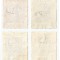 *Romania, lot 1 cu 4 timbre perforate identice cu perforatii in pozitii diferite