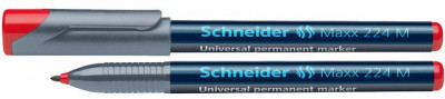 Universal Permanent Marker Schneider Maxx 224 M, Varf 1mm - Rosu foto