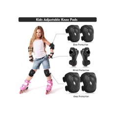 Set pentru copii 6 protectii pentru Genunchi Coate si Incheieturi (bicicleta role skateboard patine)