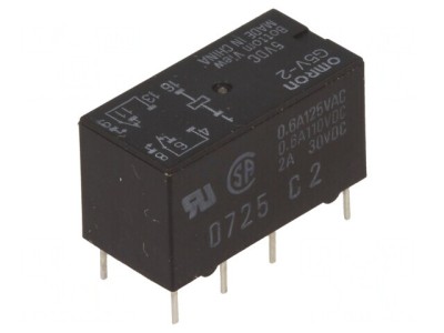 Releu Electromagnetic DPDT 5V 2A foto
