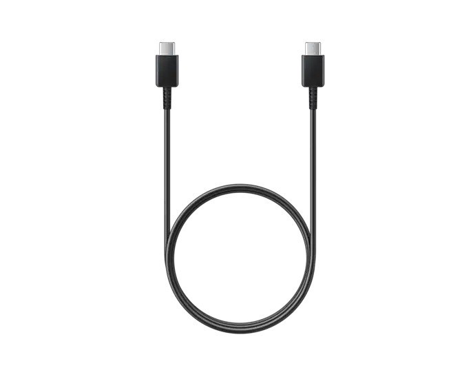 CABLU alimentare si date smartphone Samsung, USB Type-C (T) la USB Type-C (T), cauciuc, lungime 1 m, negru, &quot;EP-DA705BBEGWW&quot; (timbru verde 0.08 lei)