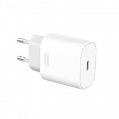 Incarcator Retea XO-L91 PD 25W 1x USB Type-C,+ Cablu de incarcare Lightning (Apple), Alb, Blister