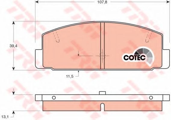 Set placute frana,frana disc MAZDA PREMACY (CP) (1999 - 2005) TRW GDB3088
