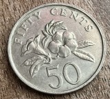 C50 - Moneda foarte veche - Singapore - 50 centi - 1989