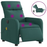 Cumpara ieftin Fotoliu electric de masaj rabatabil, verde inchis, textil
