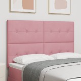 vidaXL Tăblie LED Roz 80 cm Catifea