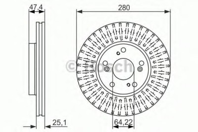 Disc frana HONDA CIVIC IX Hatchback (FK) (2012 - 2016) BOSCH 0 986 479 625 foto