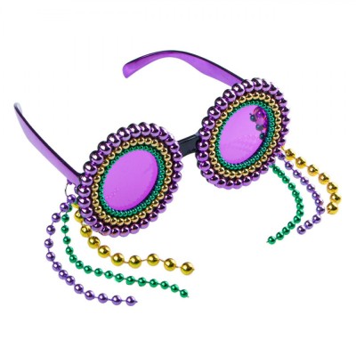 Ochelari Carnaval, Deghizare, Mărgele Colorate, Multicolor foto
