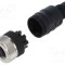 Conector M12 mufă mamă 3 pini 4A 125V IP67 drept pe cablu LUTRONIC
