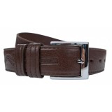 Curea barbati, eleganta, pentru costum, din piele naturala, Maro, 4cm - CK72M, ALPE LEATHER
