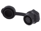 Conector circular soclu 12 8 pini aurit 3A mamă