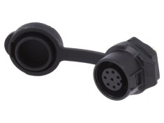 Conector circular soclu 12 8 pini aurit 3A mamă