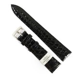 Curea pentru ceas Morellato Neagra Piele Veritabila Crocodil 20mm