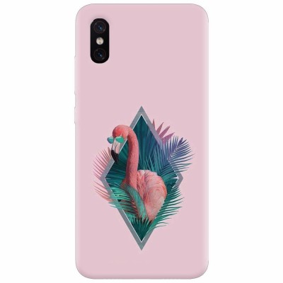 Husa silicon pentru Xiaomi Mi 8 Pro, Flamingo With Sunglass foto