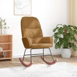 vidaXL Scaun balansoar, maro, catifea 4102629