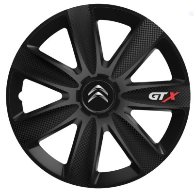 Set 4 capace Roti Gtx Carbon Negru R14, Pentru Citroen foto