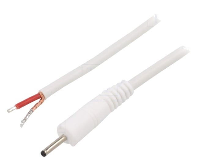 Cablu alimentare DC 1,5m alb