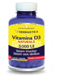 Vitamina D3 Naturala 5000 UI, 120 capsule vegetale, Herbagetica