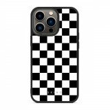 Husa iPhone 13 Pro - Skino Squared, alb - negru
